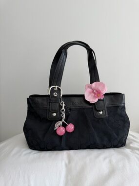 vintage Coach Pleated Soho Tote Bag